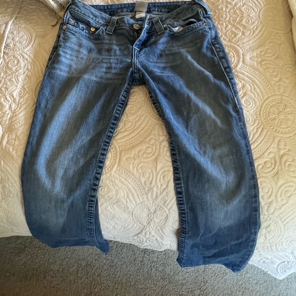 True Religion Dark Blue Straight Leg Jeans - Picture 1 of 4